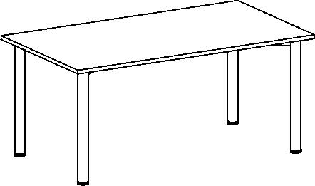 Gera Table de conférence Basis, largeur x profondeur 1600 x 800 mm, panneau gris clair  L