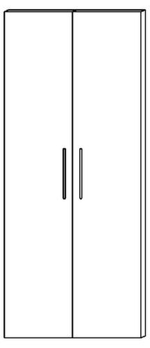 Porte à double battant Terra Nova pour rayonnage de bureau, hauteur x largeur 1880 x 800 mm  L