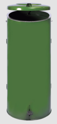VAR Collecteur de déchets ignifugé Kompakt, 120 l, RAL6001 vert émeraude  L