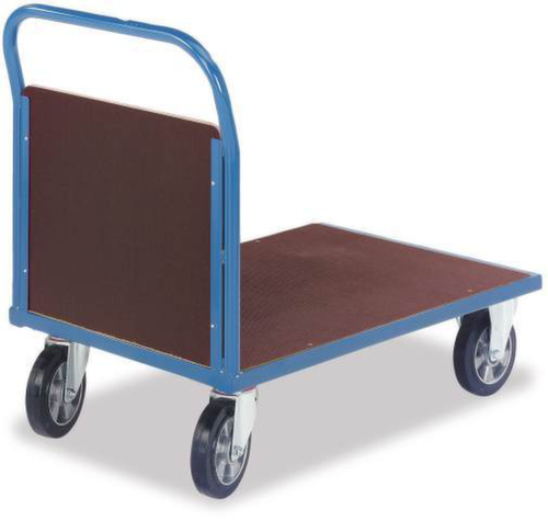 Rollcart Wagon à paroi frontale avec zone de chargement antidérapante, force 1200 kg, plateau longueur x largeur 1600 x 800 mm  L