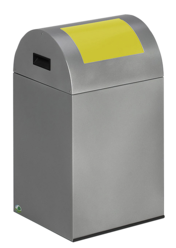VAR Collecteur de recyclage WSG 40 R avec trappe d'insertion, 43 l, argent, couvercle RAL1023 jaune signalisation  L