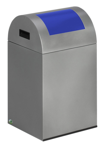 VAR Collecteur de recyclage WSG 40 R avec trappe d'insertion, 43 l, argent, couvercle RAL5010 bleu gentiane  L