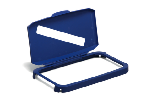Durable Couverture de soutien pour conteneur de tri sélectif, bleu  L