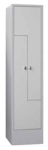 PAVOY Armoire vestiaire Z Basis gris clair avec 2 compartiments, largeur de compartiment 400 mm  L