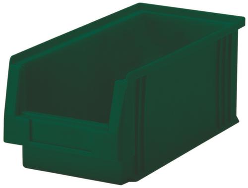 Lakape bac à bec empilable Eco adapté aux convoyeurs à rouleaux, vert, profondeur 230 mm, polypropylène  L