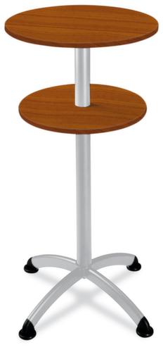 Table haute avec 2 plateaux, Ø 600 mm, panneau cerisier  L