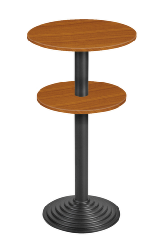 Table haute avec pied à disque, Ø 600 mm, panneau cerisier  L