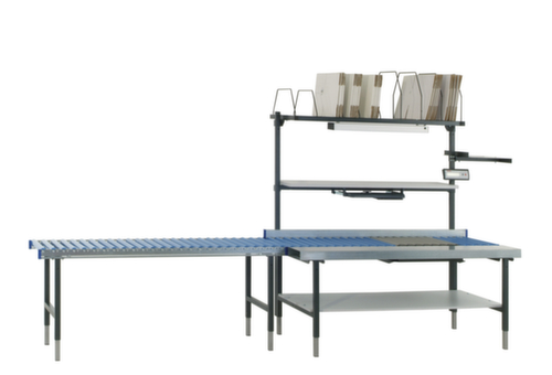 Rocholz table pour convoyeur à rouleaux à hauteur réglable 2000, largeur x profondeur 1955 x 640 mm  L