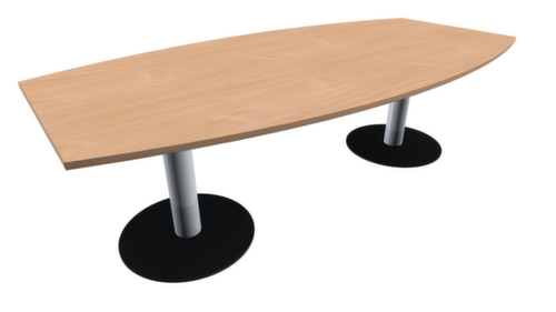 Gera Table de conférence Basis, largeur x profondeur 2400 x 800 mm, panneau hêtre