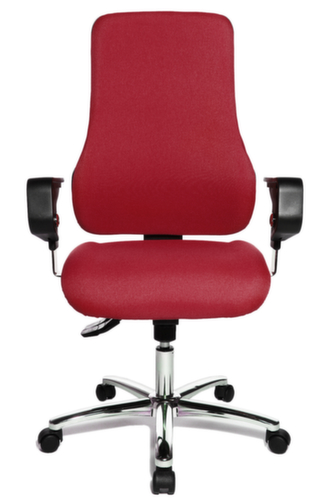 Topstar Siège de bureau pivotant Sitness 55 avec articulation Body-Balance-Tec®, rouge foncé  L