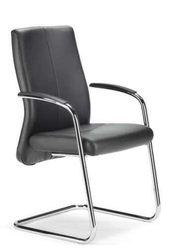 ROVO-CHAIR Chaise de conférence ROVO XL 5410 A 5-04 avec accoudoirs, assise cuir nappa, noir  L