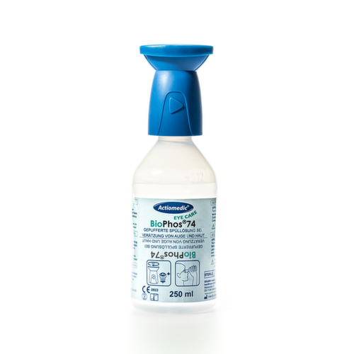 actiomedic Flacon lave-yeux, 1 x 250 ml solution tampon BioPhos®74  L