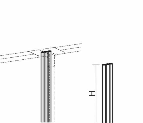 Gera liaison linéaire Pro pour cloison, hauteur 600 mm  L