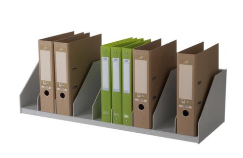 Paperflow Système de rangement easyOffice® à compartimentage fixe, 9 compartiments classeur, gris  L