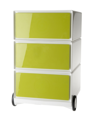 Paperflow Caisson mobile easyBox, 3 tiroir(s), blanc/vert  L