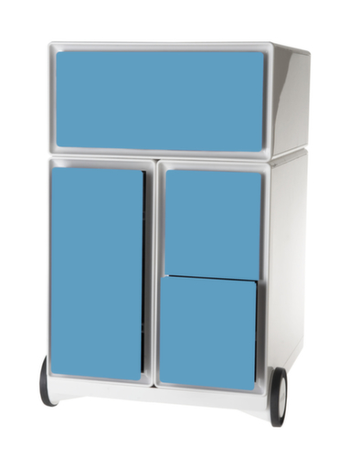 Paperflow Conteneur à roulettes easyBox avec tiroir HR, 3 tiroir(s), blanc/bleu  L