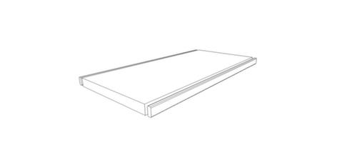 Quadrifoglio Tablette amovible pour panneau de séparation, largeur x profondeur 860 x 390 mm  L