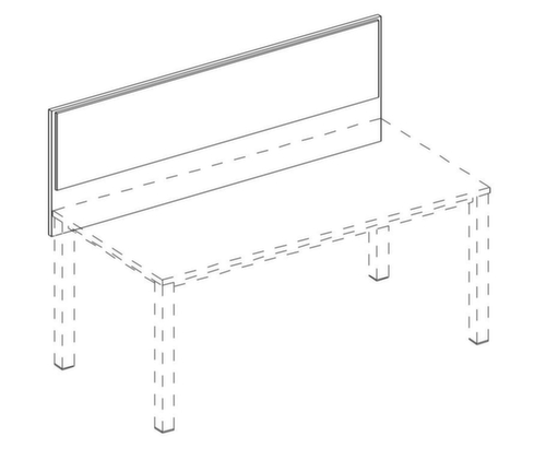 Nowy Styl Panneau d'attachement E10 pour table de bureau, largeur 600 mm  L