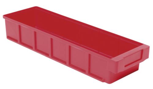 Bac compartimentable avec poignée encastrée ergonomique, rouge, profondeur 500 mm  L