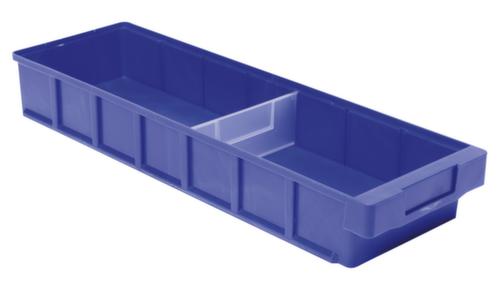 Bac compartimentable avec poignée encastrée ergonomique, bleu, profondeur 600 mm  L