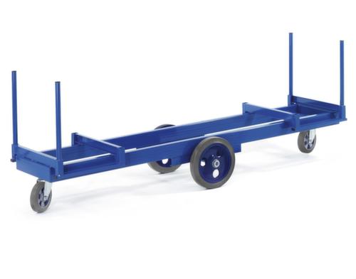 Rollcart Chariot à matériaux longs avec 2 auges et 4 piquets, force 2000 kg, plateau longueur x largeur 2500 x 600 mm  L