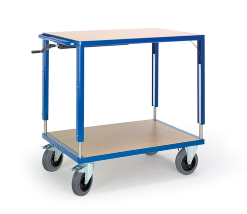 Rollcart Chariot de table réglable en hauteur 1090x700 mm, force 400 kg, 2 plateaux  L