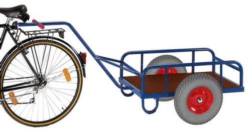 Rollcart Remorque à bicyclette avec garde-corps, force 0,4 t, plateau longueur x largeur 830 x 535 mm  L