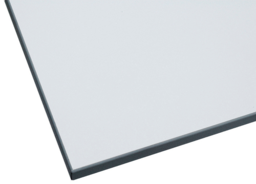 Table d'appoint pour table de montage avec cadre lourd, largeur x profondeur 1500 x 750 mm, plaque gris clair  L