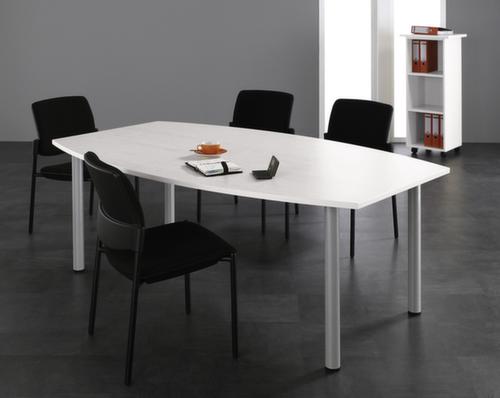Gera Table de conférence Basis, largeur x profondeur 2000 x 800 mm, panneau gris clair  L