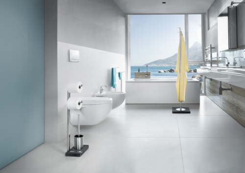 Blomus Garniture de toilette pure spa BATHROOM pour 2 rouleaux, acier inoxydable  L
