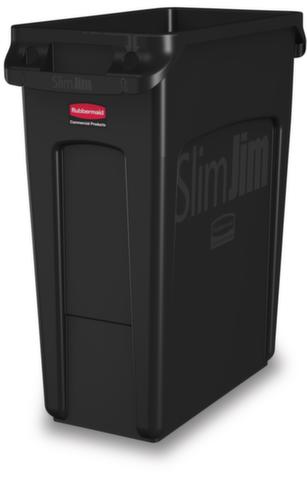 Rubbermaid Collecteur de recyclage Slim Jim® avec conduits d'air, 60 l, noir  L