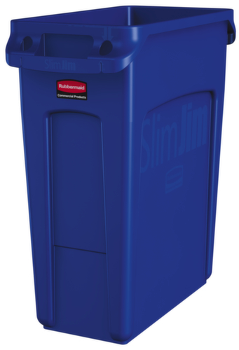 Rubbermaid Collecteur de recyclage Slim Jim® avec conduits d'air, 60 l, bleu  L
