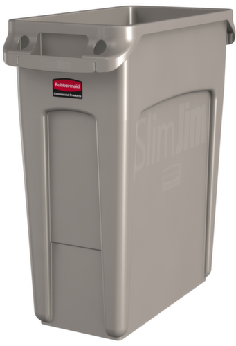 Rubbermaid Collecteur de recyclage Slim Jim® avec conduits d'air, 60 l, beige  L