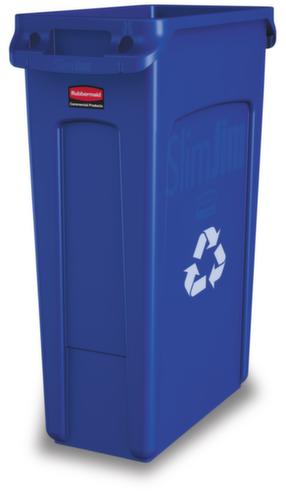 Rubbermaid Collecteur de recyclage Slim Jim® avec conduits d'air, 87 l, bleu  L