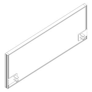 Cloison de table insonorisante RQ60 Screen / S41, hauteur x largeur 480 x 1200 mm  L