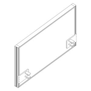 Cloison de table insonorisante RQ60 Screen / S41, hauteur x largeur 480 x 800 mm  L