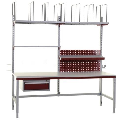 Rocholz Table d'emballage complète System Flex M2 avec tôle perforée, largeur x profondeur 2000 x 800 mm  L