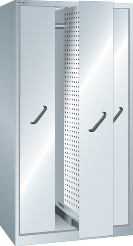 LISTA Armoire avec extensions verticales avec plaques perforées, 3 extensions, RAL7035 gris clair/RAL7035 gris clair  L