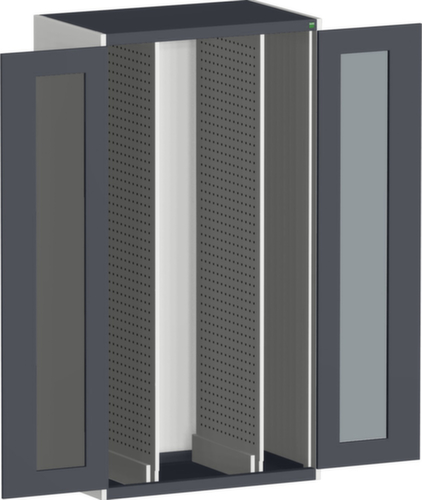 bott Armoire verticale cubio, 2 extensions, RAL7035 gris clair/RAL7016 gris anthracite  L