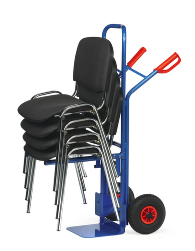 fetra Chariot porte-chaises avec cadre de support vissé, force 300 kg, air bandage  L