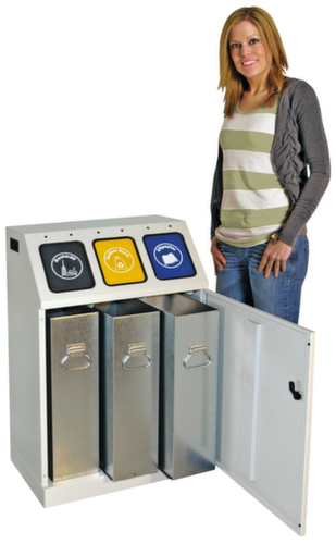 stumpf Station de collecte de matières recyclables Triplex, 3 x 30 l  L