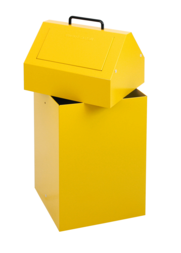 stumpf Conteneur de matériaux recyclables ignifugés, 45 l, RAL1003 jaune de sécurité, couvercle RAL1003 jaune de sécurité  L