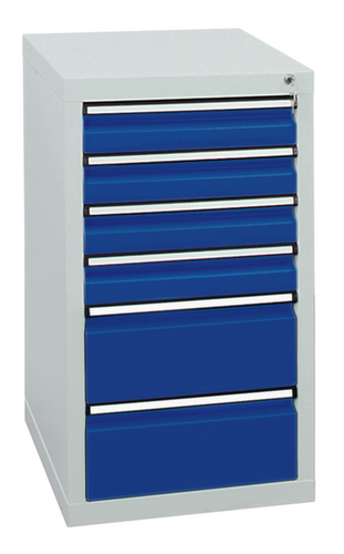 stumpf Armoire à tiroirs ST 410, 6 tiroir(s), RAL7035 gris clair/RAL5010 bleu gentiane  L
