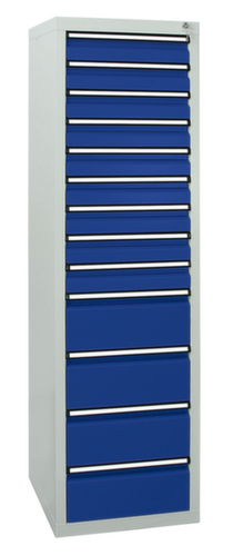 stumpf Armoire à tiroirs ST 410, 13 tiroir(s), RAL7035 gris clair/RAL5010 bleu gentiane  L