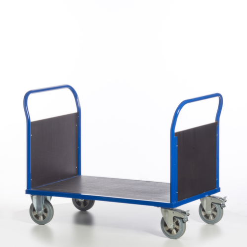 Rollcart Wagon à double façade avec zone de chargement antidérapante, force 1200 kg, plateau longueur x largeur 1200 x 800 mm  L