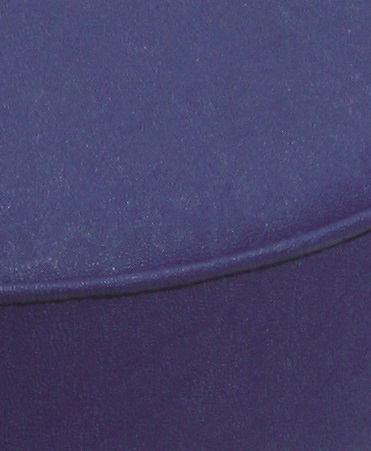Tabouret pivotant hauteur réglable avec assise en similicuir, assise bleu, roulettes  L