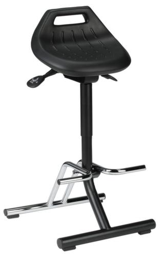 bimos Siège assis-debout rabattable, hauteur d’assise 640 - 840 mm, piètement noir/chrome  L