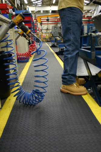 Tapis industriel Safety au mètre avec profil de plaque d'arrachage, largeur 1500 mm  L