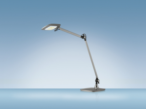 Hansa Lampe de bureau à DEL E-Motion avec interrupteur sensitif, lumière blanc lumière du jour à blanc chaud, argent  L