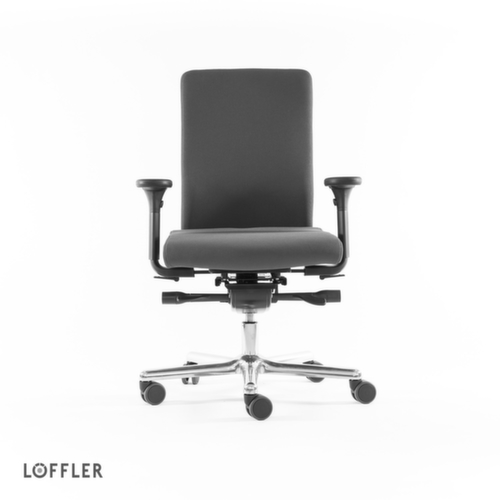 Löffler Siège de bureau pivotant avec assise à noyau de ressorts ensachés, gris  L
